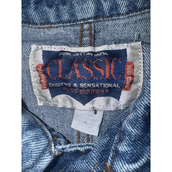 Vintage Classic Jeans Denim Chore Jacket Blue Workwear Utility Coat 21x28 Large - Picture 6 of 6